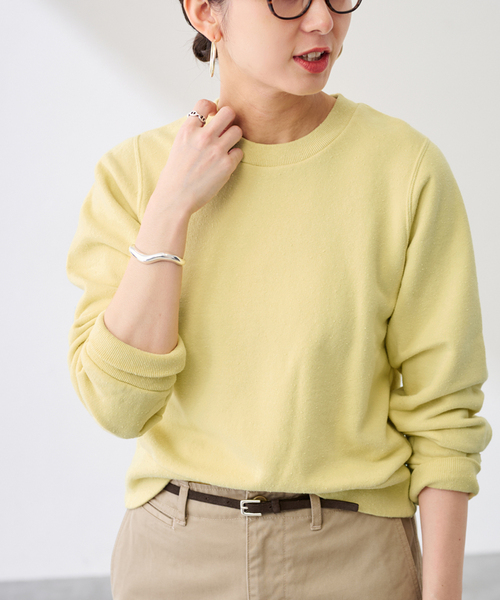 FRAMeWORK（フレームワーク）の「ネップウラケXSsizeTOPS（スウェット・レディース・イエロー/ライトグレー・FREE）」の21枚目の写真