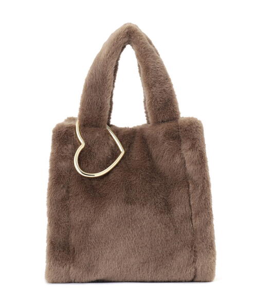 EDIT COLOGNE（エディットコロン）の「フェイクファーハートカラビナ付きトートバッグ（トートバッグ・レディース・ベージュ/ブラウン/ホワイト系その他・ﾌﾘ-）」の11枚目の写真
