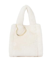 EDIT COLOGNE | フェイクファーハートカラビナ付きトートバッグ(トートバッグ)