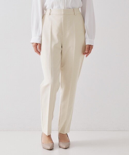 OPAQUE.CLIP（オペークドットクリップ）の「≪通勤・セレモニーセットアップ対応≫ テーパードパンツダブルクロス【洗濯機OK】（その他パンツ・レディース・ネイビー/ライトベージュ/ブラック・36/34/42/40/38）」の16枚目の写真
