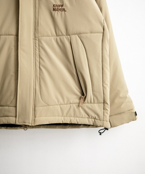 KRIFF MAYER(クリフメイヤー)の「KRIFF MAYER クリフメイヤー オーバーサイズ中綿アクティブフードジャケット/ワンポイントロゴ刺繍マウンテンパーカー 2517802(マウンテンパーカー・メンズ・グリーン/ベージュ/パープル/ブラック・M/L/XL)」の6枚目の写真