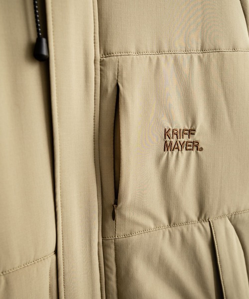 KRIFF MAYER(クリフメイヤー)の「KRIFF MAYER クリフメイヤー オーバーサイズ中綿アクティブフードジャケット/ワンポイントロゴ刺繍マウンテンパーカー 2517802(マウンテンパーカー・メンズ・グリーン/ベージュ/パープル/ブラック・M/L/XL)」の10枚目の写真