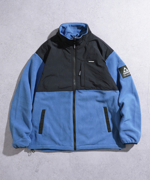 ZIP FIVE（ジップファイブ）の「GERRY ドローコード内蔵 フリースナイロン 切替ジャケット（ナイロンジャケット・メンズ・パープル/ブラック/ブルー/アイボリー・MEDIUM/LARGE/X-LARGE）」の8枚目の写真