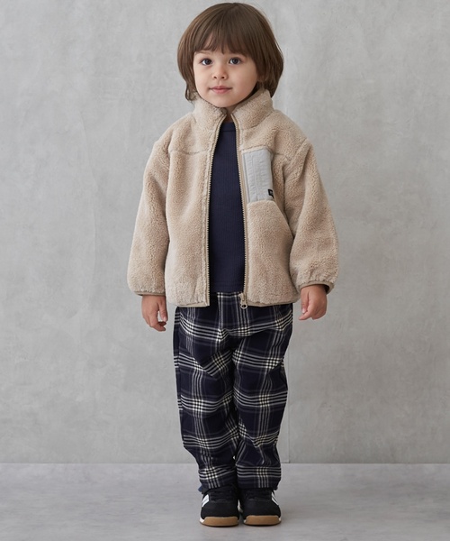 petit main（プティマイン）の「【洗える】ボアジャケット（ブルゾン・キッズ・アイボリー/ライトベージュ/モカ・130cm/80ｃｍ/100cm/110cm/120cm/90cm）」の6枚目の写真