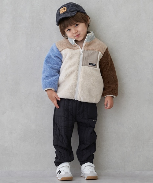 petit main（プティマイン）の「【洗える】ボアジャケット（ブルゾン・キッズ・アイボリー/ライトベージュ/モカ・130cm/80ｃｍ/100cm/110cm/120cm/90cm）」の7枚目の写真