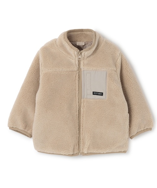 petit main（プティマイン）の「【洗える】ボアジャケット（ブルゾン・キッズ・アイボリー/ライトベージュ/モカ・130cm/80ｃｍ/100cm/110cm/120cm/90cm）」の10枚目の写真