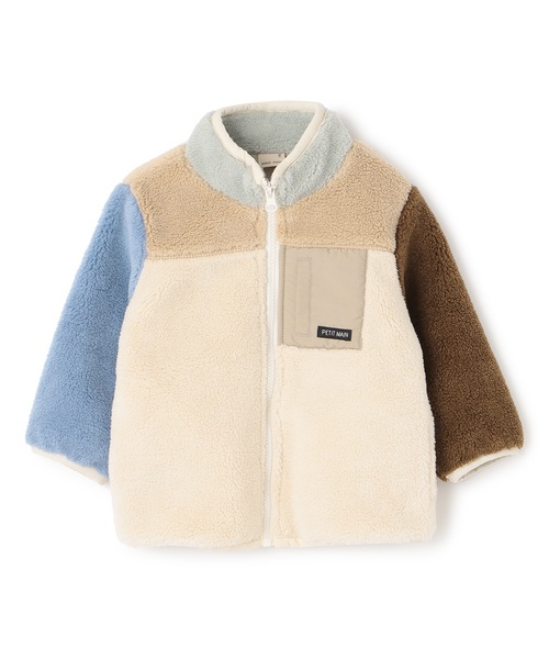 petit main（プティマイン）の「【洗える】ボアジャケット（ブルゾン・キッズ・アイボリー/ライトベージュ/モカ・130cm/80ｃｍ/100cm/110cm/120cm/90cm）」の11枚目の写真