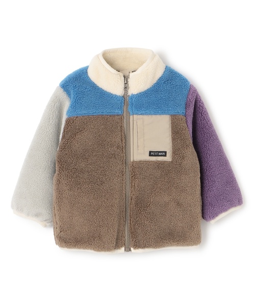 petit main（プティマイン）の「【洗える】ボアジャケット（ブルゾン・キッズ・アイボリー/ライトベージュ/モカ・130cm/80ｃｍ/100cm/110cm/120cm/90cm）」の12枚目の写真