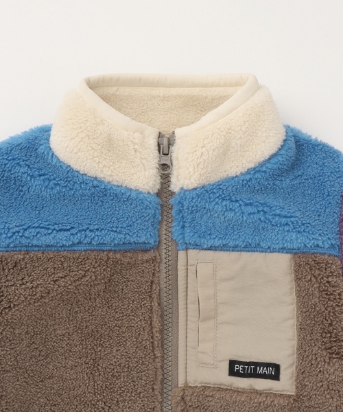 petit main（プティマイン）の「【洗える】ボアジャケット（ブルゾン・キッズ・アイボリー/ライトベージュ/モカ・130cm/80ｃｍ/100cm/110cm/120cm/90cm）」の14枚目の写真