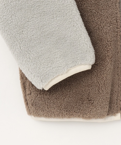 petit main（プティマイン）の「【洗える】ボアジャケット（ブルゾン・キッズ・アイボリー/ライトベージュ/モカ・130cm/80ｃｍ/100cm/110cm/120cm/90cm）」の16枚目の写真