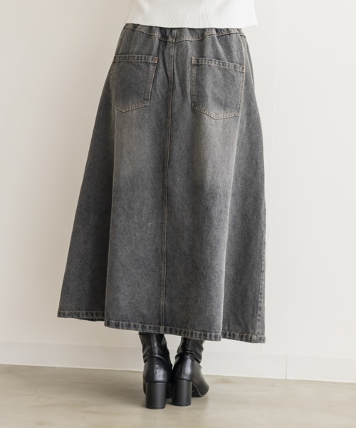 CLETTE（クレット）の「CLETTEオリジナルダメージ加工デニムスカート（スカート・レディース・サックスブルー/ブラック/ブルー・LL/3L/4L）」の19枚目の写真