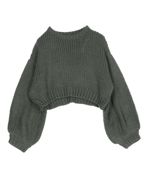 ANAP(アナップ)の「ロービング 天竺 ショート丈 ルーズシルエット ニット(ニット/セーター・レディース・アイボリー/ダークグレー/レッド・F)」の16枚目の写真