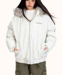 lilful（リルフル）の「ファー付き スタンドカラー ダウンブルゾン（ダウンジャケット/コート）」