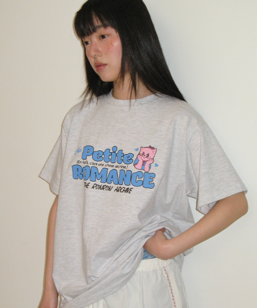 RONRON(ロンロン)の「PETIT ROMANCE BASIC FIT T SHIRT WHITE MELANGE(Tシャツ/カットソー・レディース・その他・FREE)」の1枚目の写真