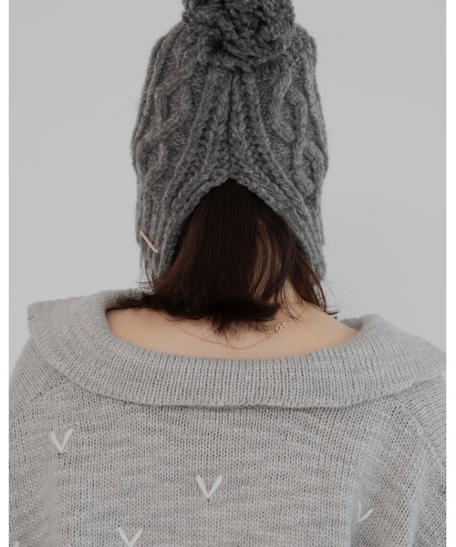 イヤーフラップニット帽（ニットキャップ/ビーニー）｜JUMELLE