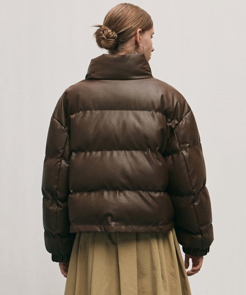 NICK&NICOLE（ニックアンドニコール）の「SENSUAL LEATHER SHORT PADDING_BROWN（ダウンジャケット/コート・レディース・その他・FREE）」の2枚目の写真