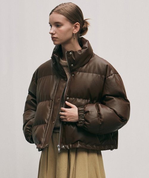 NICK&NICOLE（ニックアンドニコール）の「SENSUAL LEATHER SHORT PADDING_BROWN（ダウンジャケット/コート・レディース・その他・FREE）」の3枚目の写真