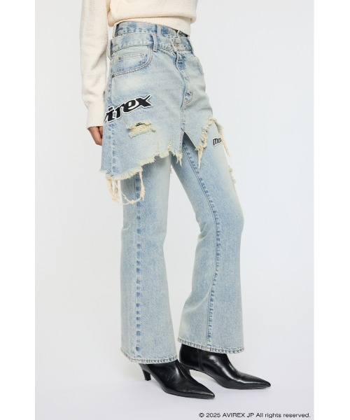 AVIREX TWIN SLIM フレアデニム（デニムパンツ）｜MOUSSY（マウジー