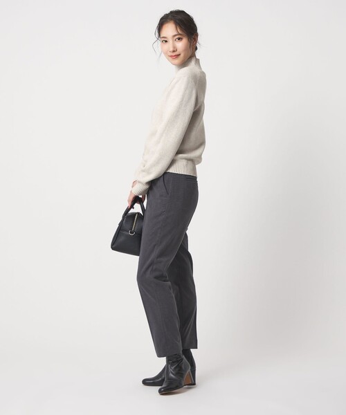 A DAY IN THE LIFE UNITED ARROWS(アデイインザライフユナイテッドアローズ)の「コットンカシミヤ スムース ハイネックニット <A DAY IN THE LIFE>(ニット/セーター・レディース・ブラック/ナチュラル/ライム/ロイヤルブルー・FREE)」の7枚目の写真