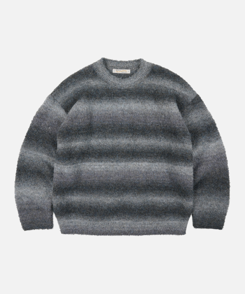 FRIZMWORKS(フリズムワークス)の「GRADATION BOUCLE KNIT _ GRAY(ニット/セーター・メンズ・その他・SMALL/MEDIUM/LARGE/X-LARGE)」の1枚目の写真