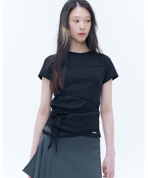 Miseki SEOUL（ミセキソウル）の「ストリングレイヤードニットトップス BLACK（ニット/セーター）」