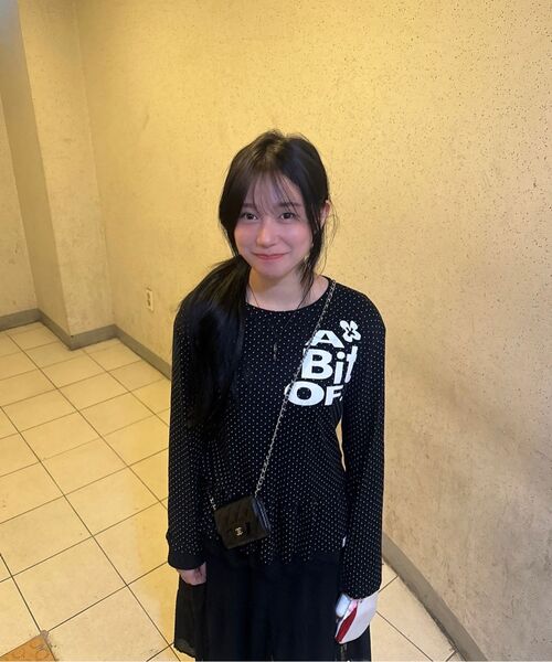 THE GREEN LAB（ザグリーンラボ）の「A BIT OF ドットフリルロングスリーブ [ブラック]（Tシャツ/カットソー・レディース・その他・FREE）」の9枚目の写真