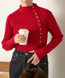 Jena espace merveilleux | 【インナーにも◎】金ボタンリブニット(ニット/セーター)