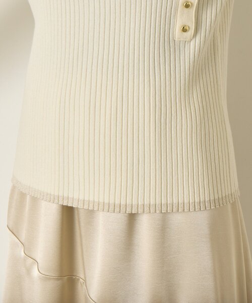 Jena espace merveilleux（ジェナ　エスパスメルヴェイユ）の「【インナーにも◎】金ボタンリブニット（ニット/セーター・レディース・アイボリー/レッド/ブラック/ベージュ・FREE）」の18枚目の写真