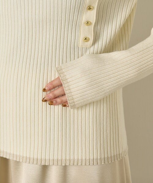 Jena espace merveilleux（ジェナ　エスパスメルヴェイユ）の「【インナーにも◎】金ボタンリブニット（ニット/セーター・レディース・アイボリー/レッド/ブラック/ベージュ・FREE）」の19枚目の写真