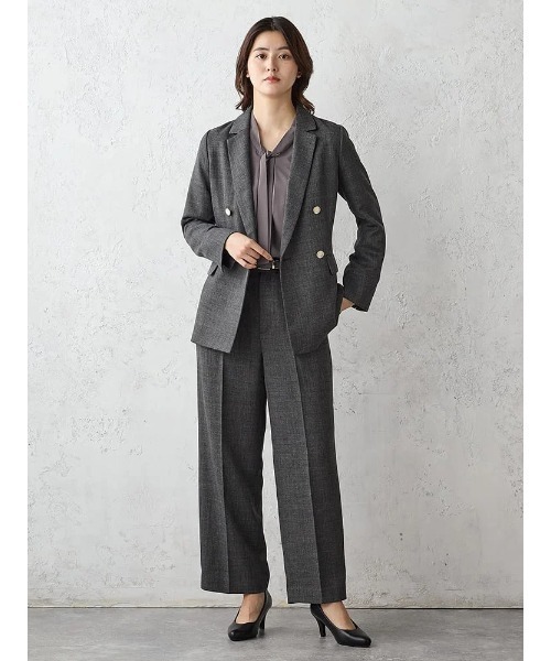 Perfect Suit FActory(パーフェクトスーツファクトリー)の「ヴィンテージツィード ワイドパンツ グレー/チャコールグレー(スラックス・レディース・チャコールグレー/グレー・M/L/S)」の12枚目の写真