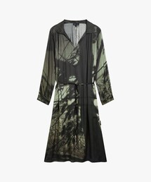 agnes b. | フォトプリント 長袖 ワンピース "Ombre"(ワンピース)