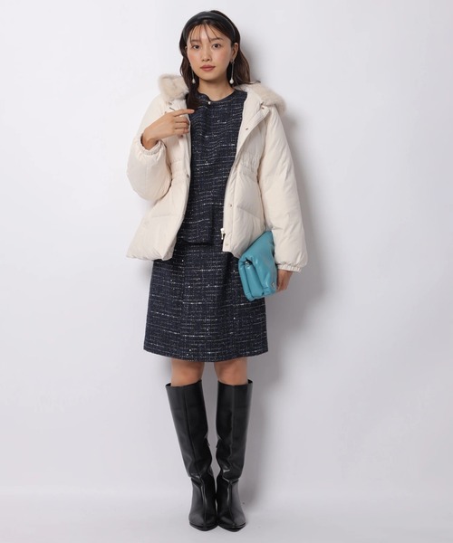 JUSGLITTY（ジャスグリッティー）の「ツイードぺプラムトップス（シャツ/ブラウス・レディース・ネイビー/ブラック・1/2）」の12枚目の写真