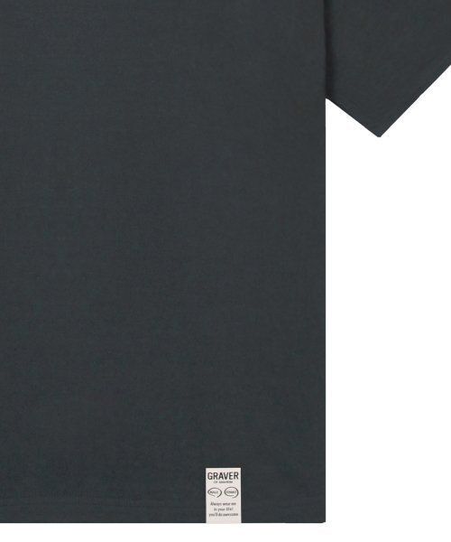 GRAVER（グレーバー）の「[ユニセックス]スモールマルチフラワードローイングスマイル半袖Tシャツ_チャコール（Tシャツ/カットソー・レディース・チャコールグレー・SMALL/LARGE）」の4枚目の写真