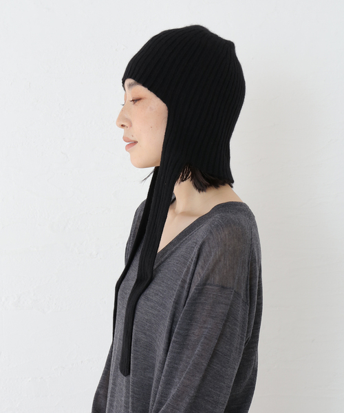 IENA（イエナ）の「babaco/ババコ Cashmere Knit Cap キャップ BA01-HO35（キャップ・レディース・ブラウン/ブラック・FREE）」の9枚目の写真