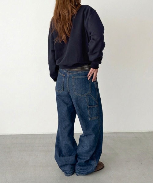 CANAL JEAN(キャナルジーン)の「HARING キーネック刺繍トレーナー(スウェット・レディース・オートミール/ネイビー/サックスブルー・ONE SIZE)」の18枚目の写真