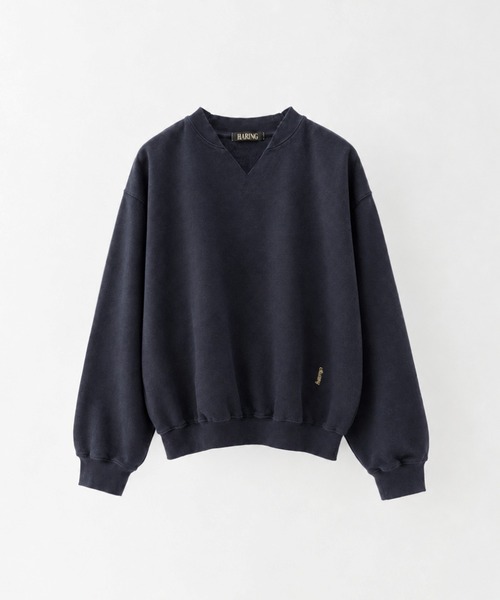 CANAL JEAN（キャナルジーン）の「HARING　キーネック刺繍トレーナー（スウェット・レディース・オートミール/ネイビー/サックスブルー/レッド・ONE SIZE）」の13枚目の写真