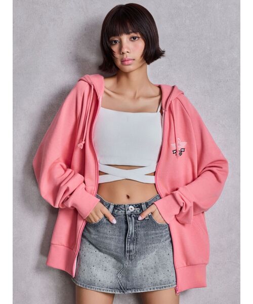 GYDA(ジェイダ)の「【WEB限定!!】BEVERLY HILLSスウェットBIGパーカー(パーカー・レディース・ピンク/ネイビー/グレー/ブラック・FREE)」の10枚目の写真