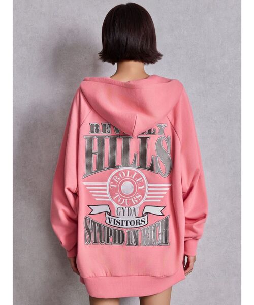 GYDA(ジェイダ)の「【WEB限定!!】BEVERLY HILLSスウェットBIGパーカー(パーカー・レディース・ピンク/ネイビー/グレー/ブラック・FREE)」の11枚目の写真