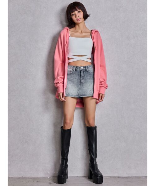 GYDA(ジェイダ)の「【WEB限定!!】BEVERLY HILLSスウェットBIGパーカー(パーカー・レディース・ピンク/ネイビー/グレー/ブラック・FREE)」の14枚目の写真