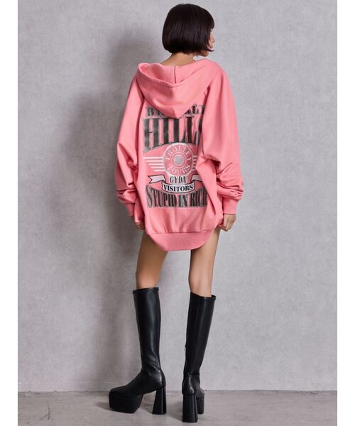 GYDA(ジェイダ)の「【WEB限定!!】BEVERLY HILLSスウェットBIGパーカー(パーカー・レディース・ピンク/ネイビー/グレー/ブラック・FREE)」の15枚目の写真