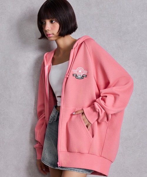 GYDA(ジェイダ)の「【WEB限定!!】BEVERLY HILLSスウェットBIGパーカー(パーカー・レディース・ピンク/ネイビー/グレー/ブラック・FREE)」の5枚目の写真