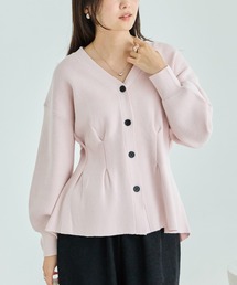 LAVEANGE | 【洗える】ウエストタックニットカーデ(カーディガン/ボレロ)