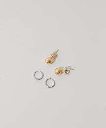 ステンレスミニフープセットピアス