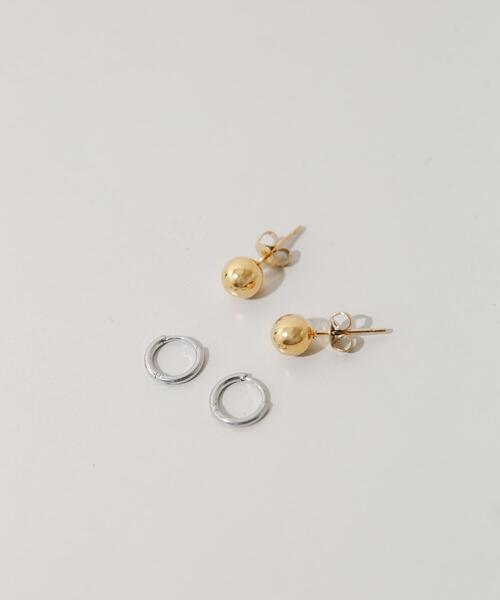 SMELLY（スメリー）の「ステンレスミニフープセットピアス（ピアス（両耳用）・レディース・シルバー系その他・-）」の2枚目の写真