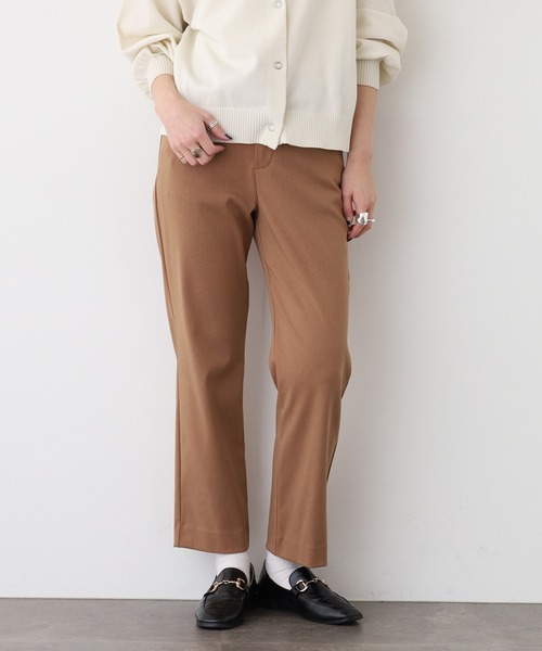 EGLANTINE(エグランティーヌ)の「EGLANTINE モックラッシュパンツ 日本製(その他パンツ・レディース・ブラック/キャメル/グレー・40)」の1枚目の写真