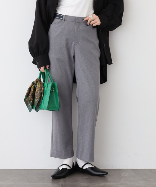 EGLANTINE(エグランティーヌ)の「EGLANTINE モックラッシュパンツ 日本製(その他パンツ・レディース・ブラック/キャメル/グレー・40)」の3枚目の写真
