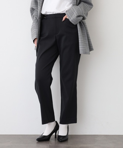 EGLANTINE(エグランティーヌ)の「EGLANTINE モックラッシュパンツ 日本製(その他パンツ・レディース・ブラック/キャメル/グレー・40)」の2枚目の写真
