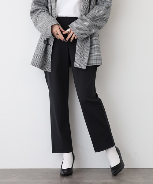 EGLANTINE(エグランティーヌ)の「EGLANTINE モックラッシュパンツ 日本製(その他パンツ・レディース・ブラック/キャメル/グレー・40)」の5枚目の写真