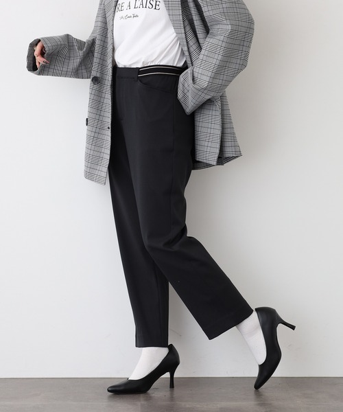 EGLANTINE(エグランティーヌ)の「EGLANTINE モックラッシュパンツ 日本製(その他パンツ・レディース・ブラック/キャメル/グレー・40)」の6枚目の写真