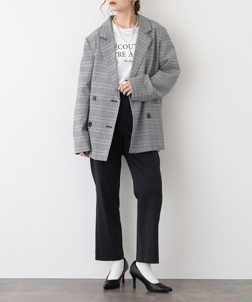 EGLANTINE(エグランティーヌ)の「EGLANTINE モックラッシュパンツ 日本製(その他パンツ・レディース・ブラック/キャメル/グレー・40)」の7枚目の写真
